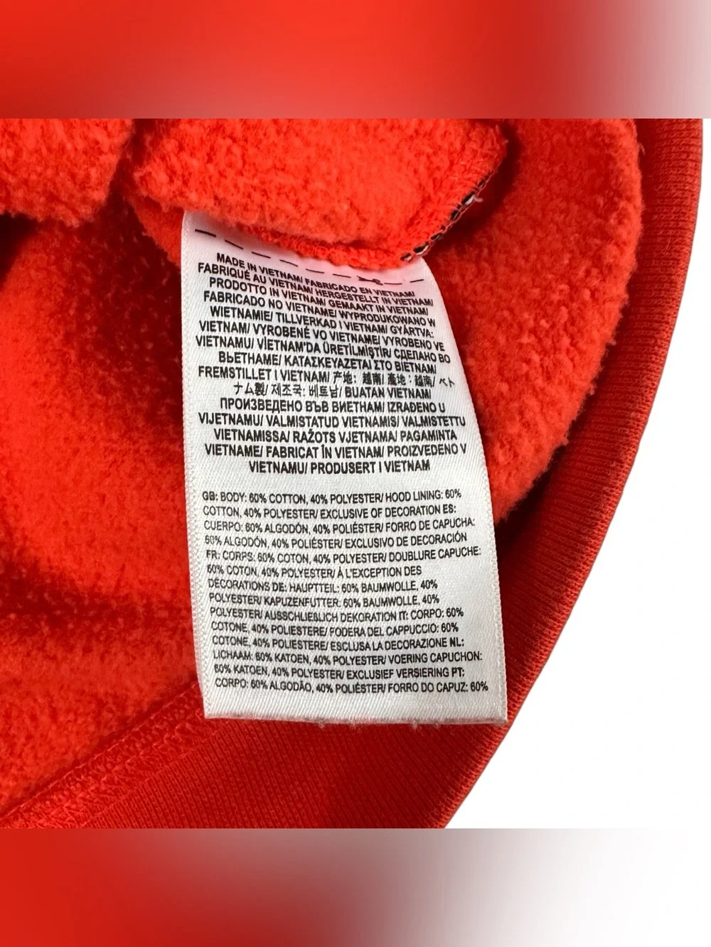 Vans Boys Large Opway Fleece Pullover Hoodie Fiesta Orange Off The Wall